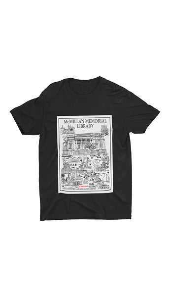 T-Shirt with McMillan Memorial Library Artwork
