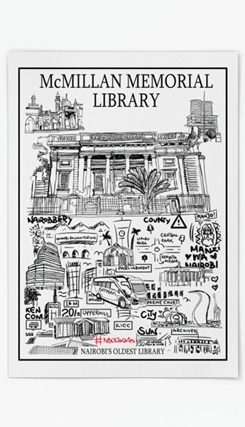 Unframed Wall Poster with McMillan Memorial Library Artwork