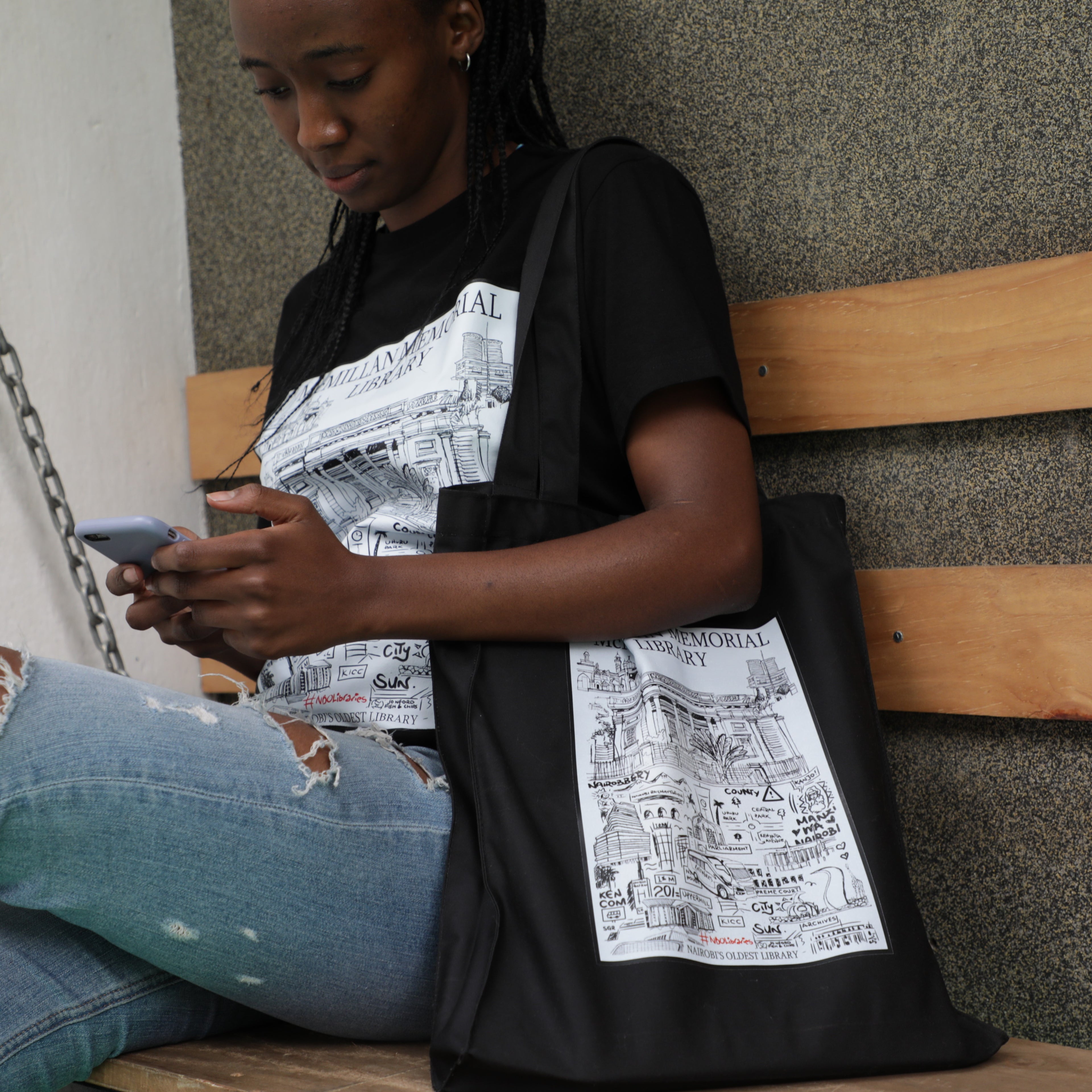 Tote Bag with McMillan Memorial Library
