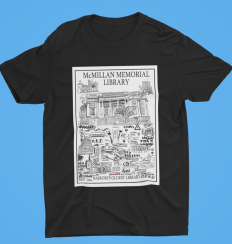T-Shirt with McMillan Memorial Library Artwork
